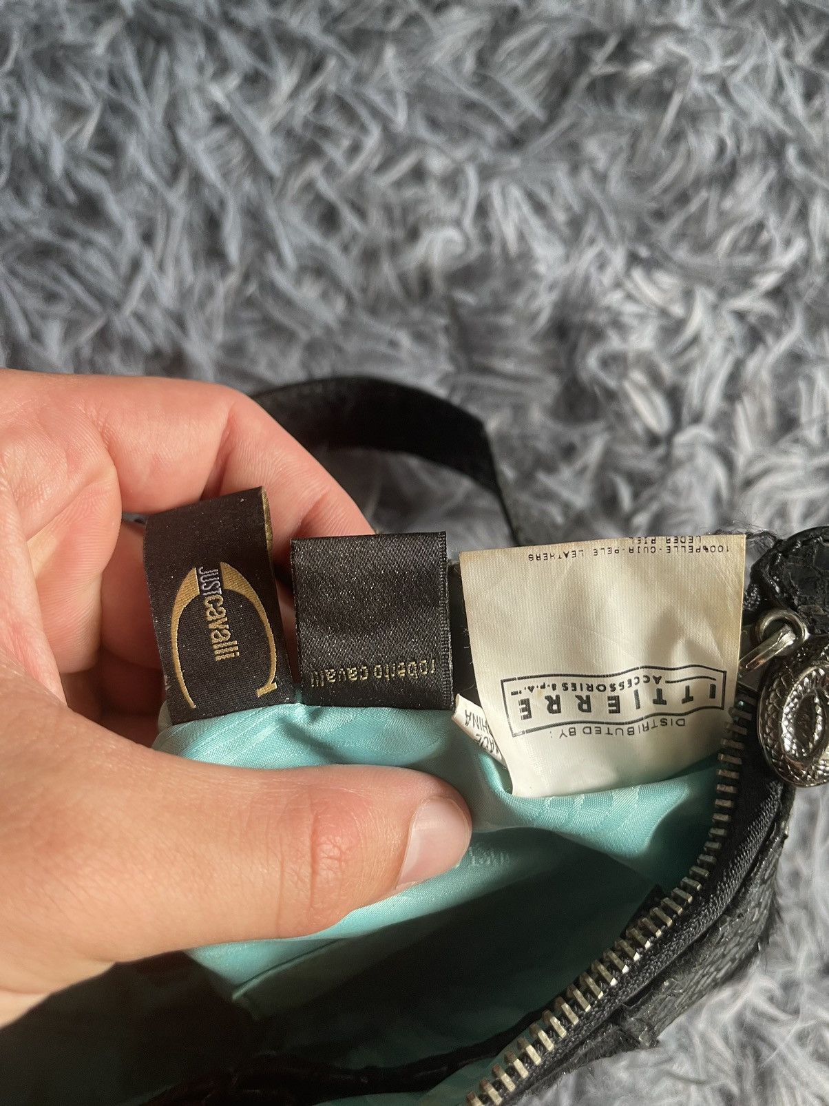 Just Cavalli × Vintage Just Cavalli 00s vtg real fur and leather avant garde bag Size ONE SIZE - 9 Thumbnail