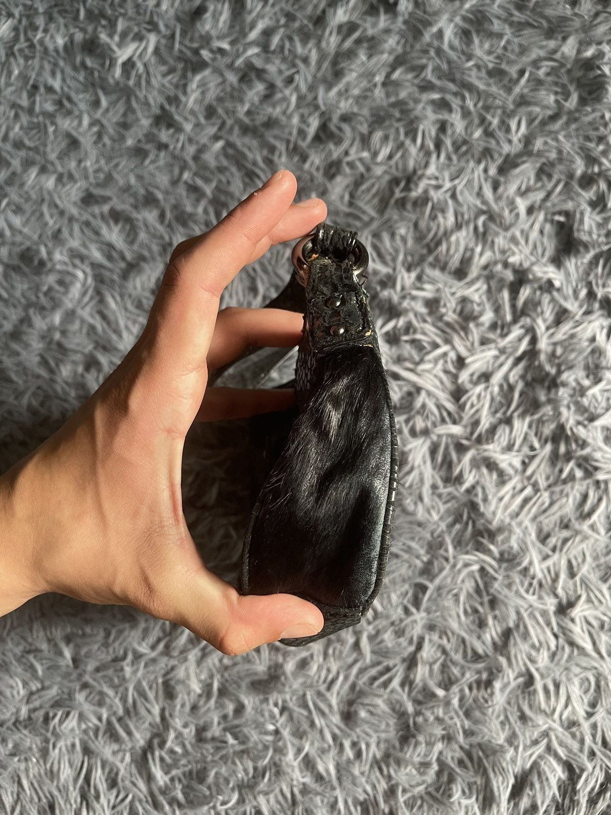 Just Cavalli × Vintage Just Cavalli 00s vtg real fur and leather avant garde bag Size ONE SIZE - 13 Thumbnail