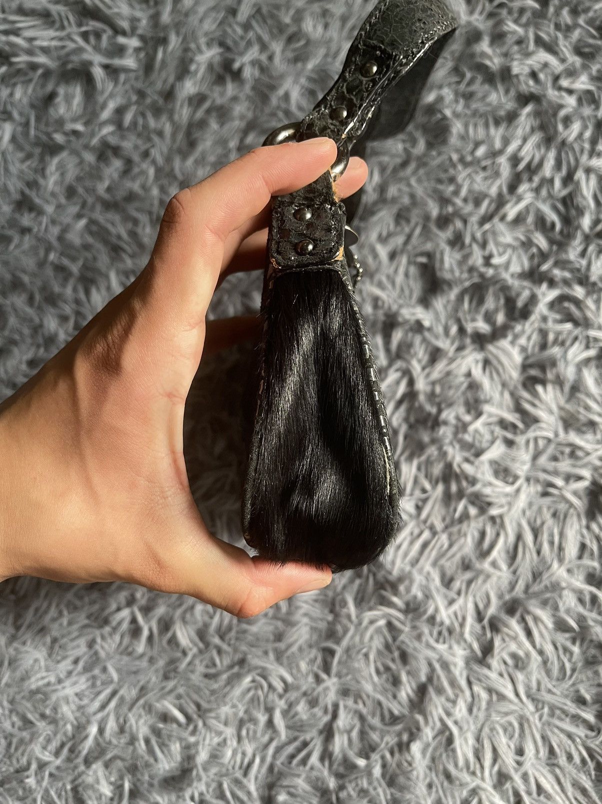 Just Cavalli × Vintage Just Cavalli 00s vtg real fur and leather avant garde bag Size ONE SIZE - 14 Thumbnail