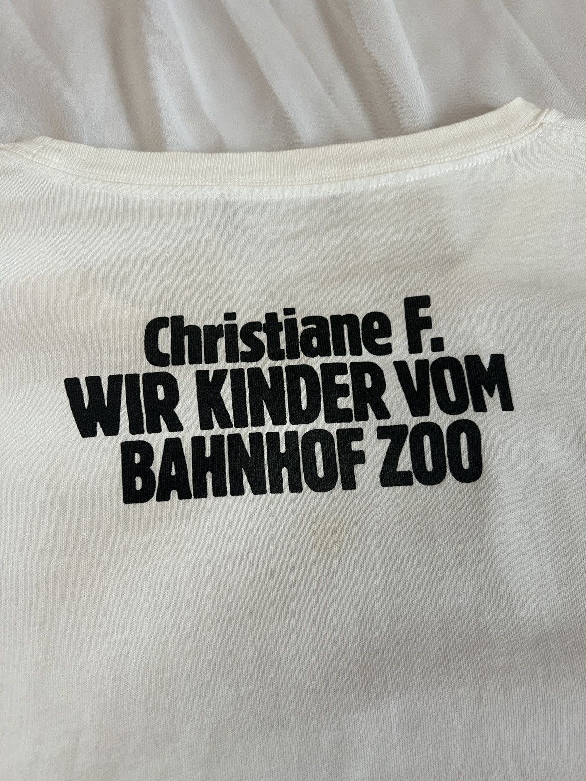 Raf Simons *RARE* Raf Simons AW18 Christiane F white Tshirt Size US L / EU 52-54 / 3 - 10 Thumbnail