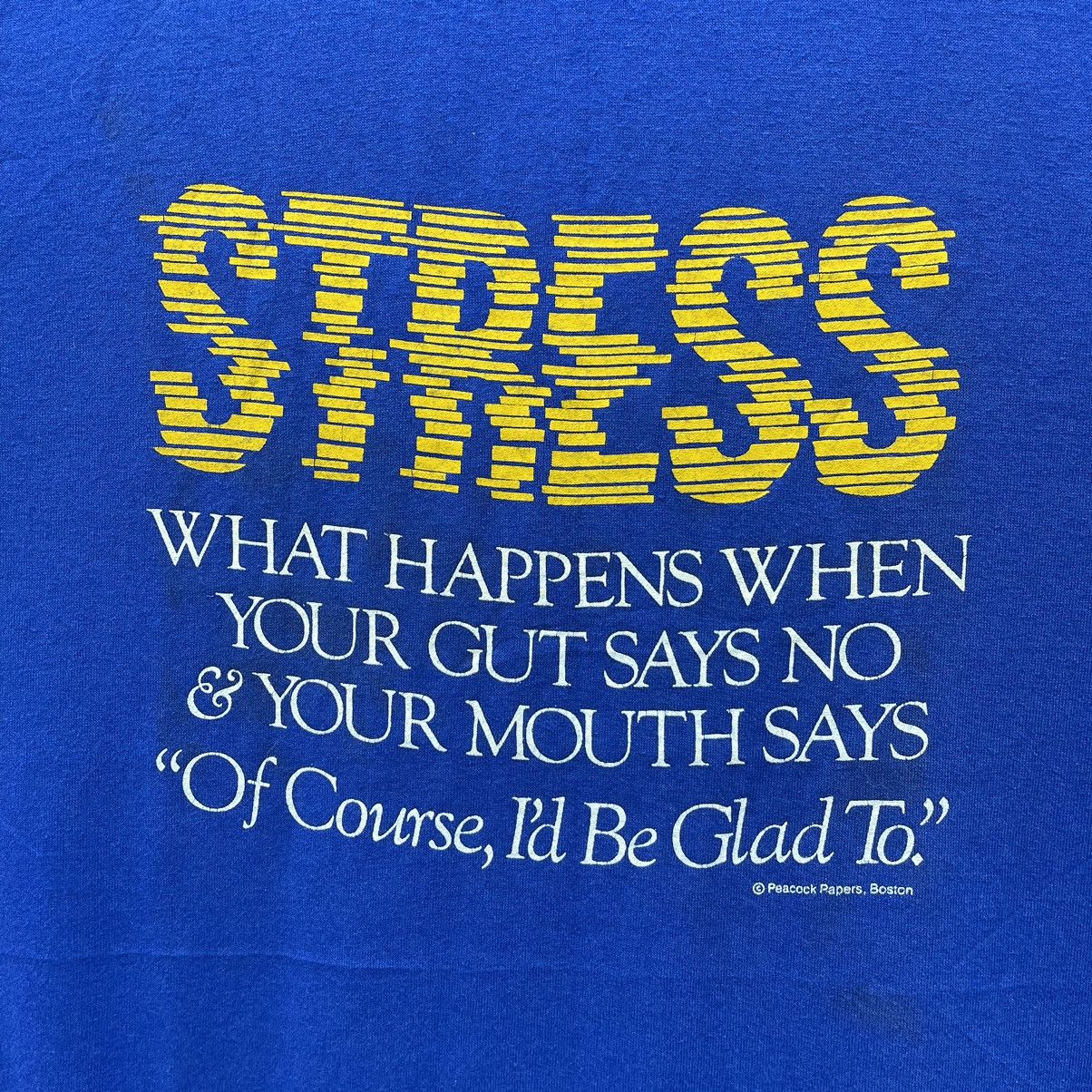 Vintage Vintage 90s Stress What happens When Your Gut Say No Size US XL / EU 56 / 4 - 2 Thumbnail