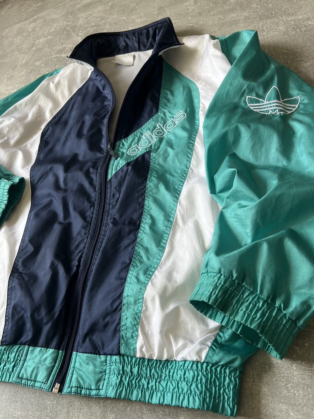 Vintage 90S Vintage Adidas Blue Track Top Zip Jacket Size L - XL Size US L / EU 52-54 / 3 - 2 Thumbnail