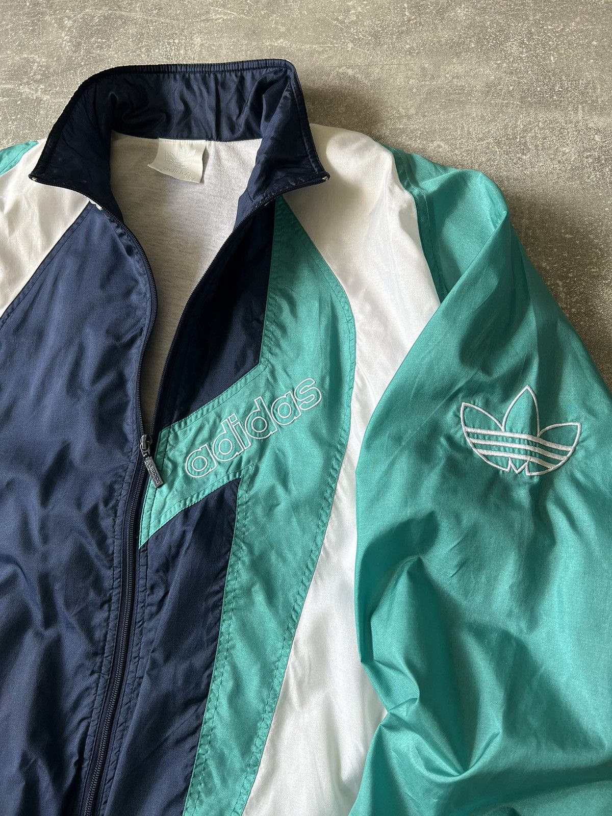Vintage 90S Vintage Adidas Blue Track Top Zip Jacket Size L - XL Size US L / EU 52-54 / 3 - 3 Thumbnail