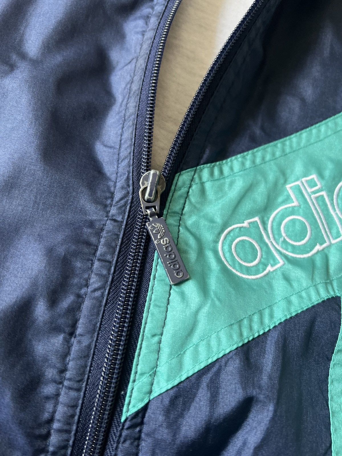 Vintage 90S Vintage Adidas Blue Track Top Zip Jacket Size L - XL Size US L / EU 52-54 / 3 - 7 Thumbnail