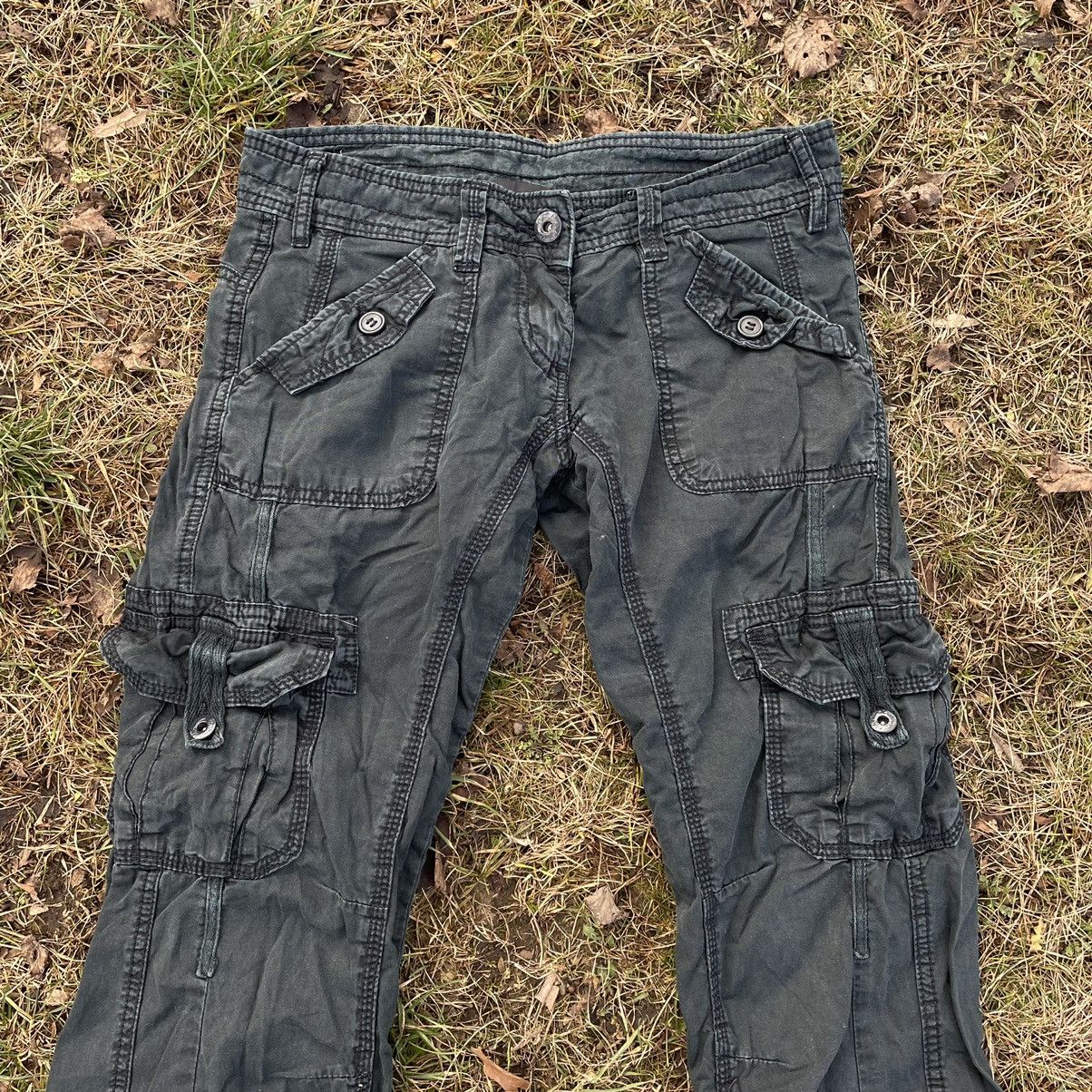 Vintage Vintage 90s Baggy Cargo Pants Distressed Skate Grunge 30 Size 30" / US 8 / IT 44 - 2 Thumbnail