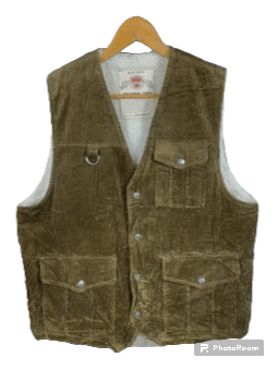 image of Archival Clothing x Route 66 Vintage Route 013 Corduroy Vest Multipocket in Brown (Size Large)