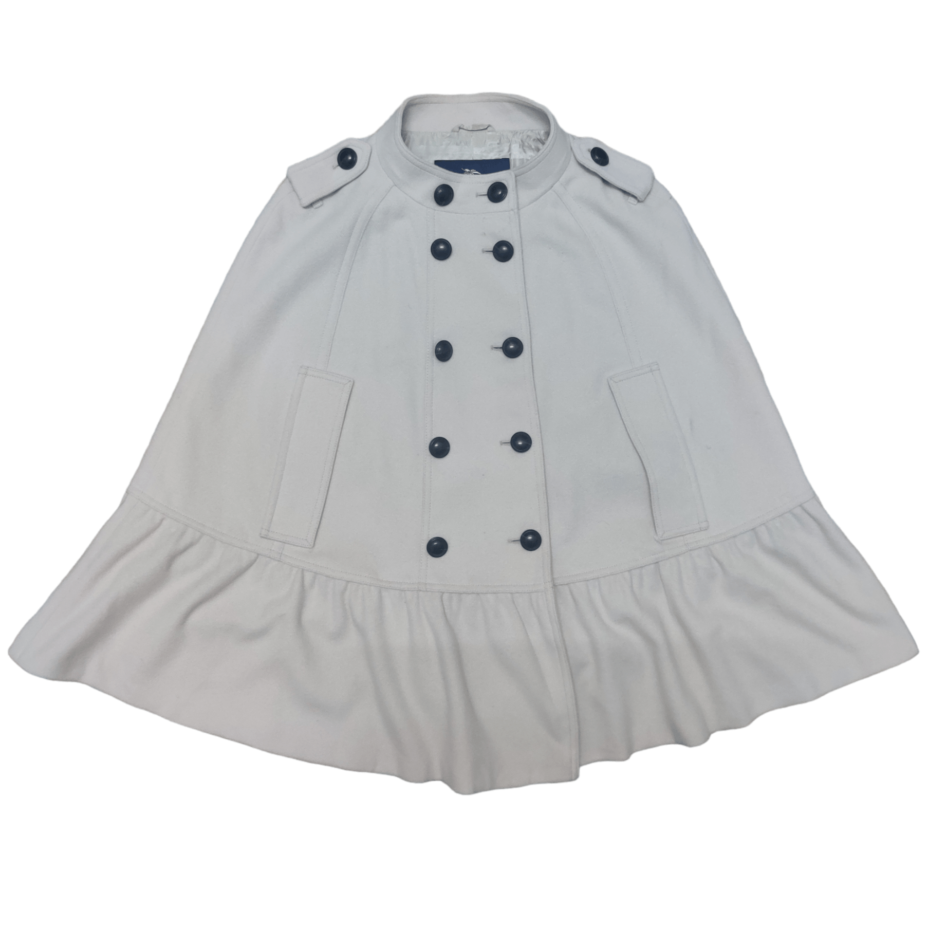 image of Vintage Burberry London Wool Double Breasted Coat Ponchos, Women's (Size XL)