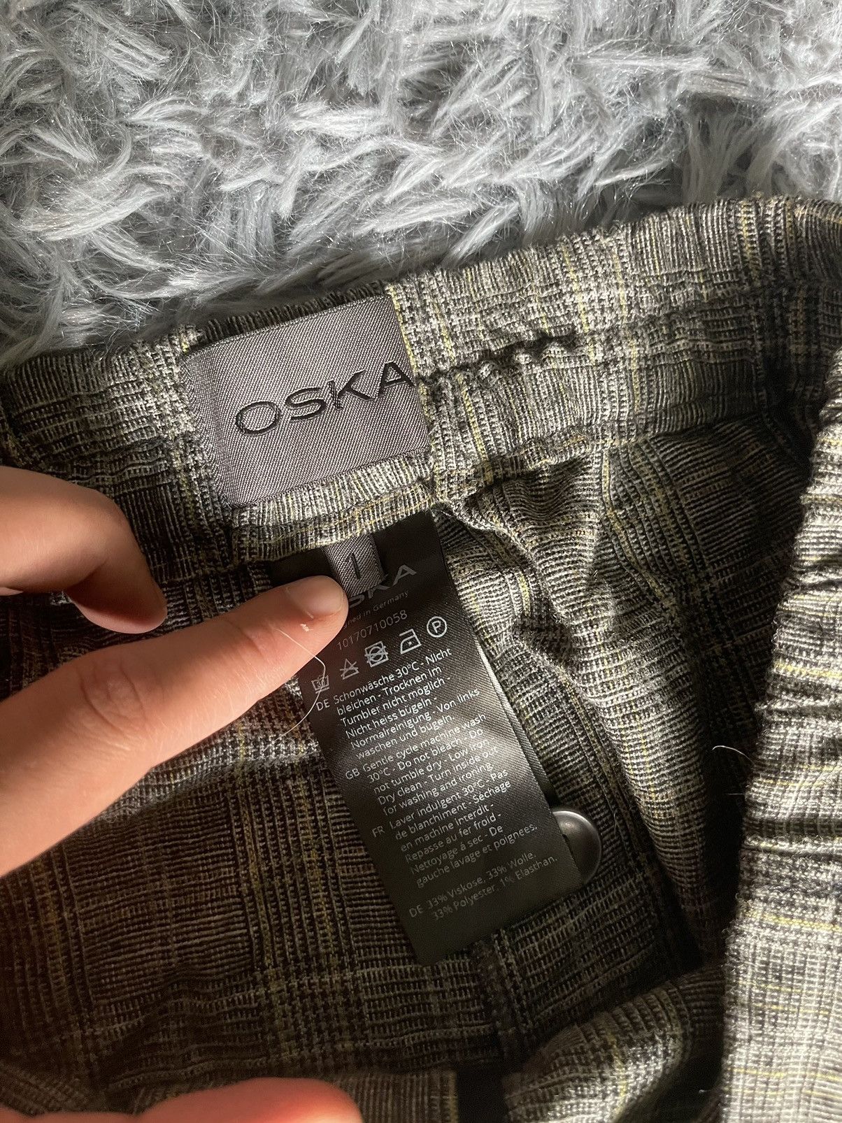Vintage Oska Germany avant garde wool check pants Size 26" / US 2 / IT 38 - 6 Thumbnail