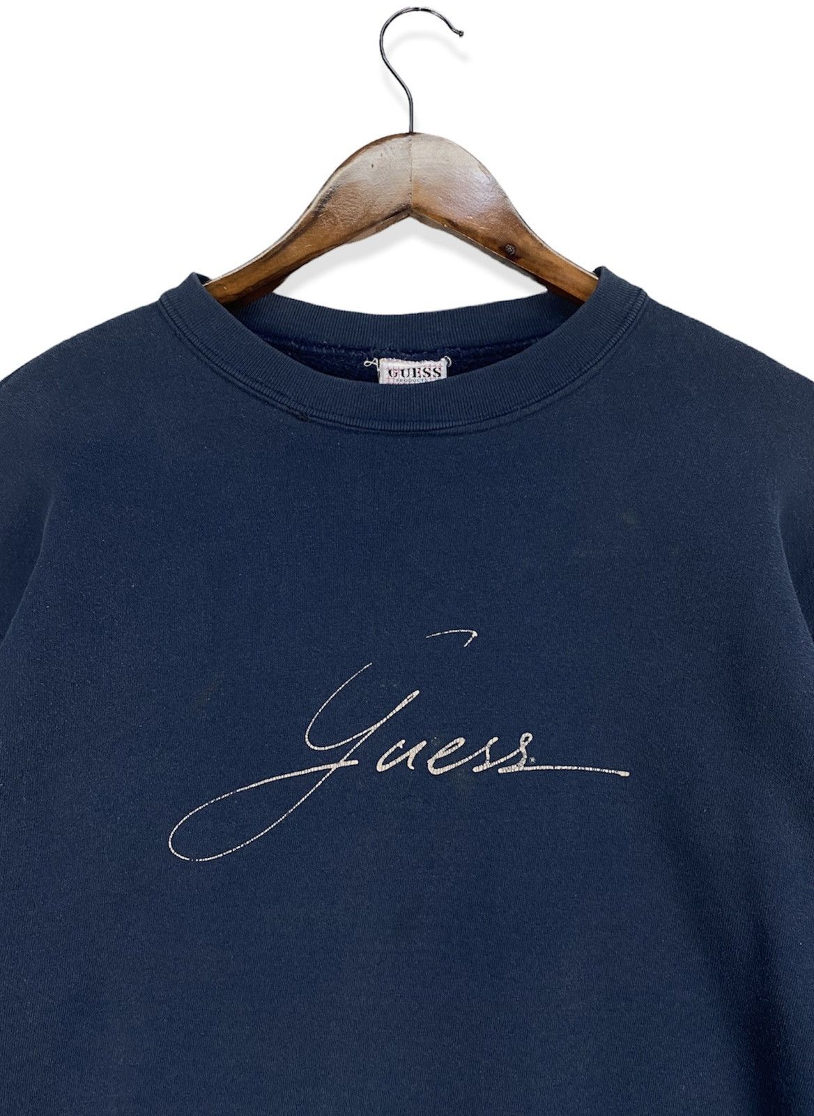 Guess Vintage 90s Guess Sign Logo Sweatshirt Size US M / EU 48-50 / 2 - 2 Thumbnail