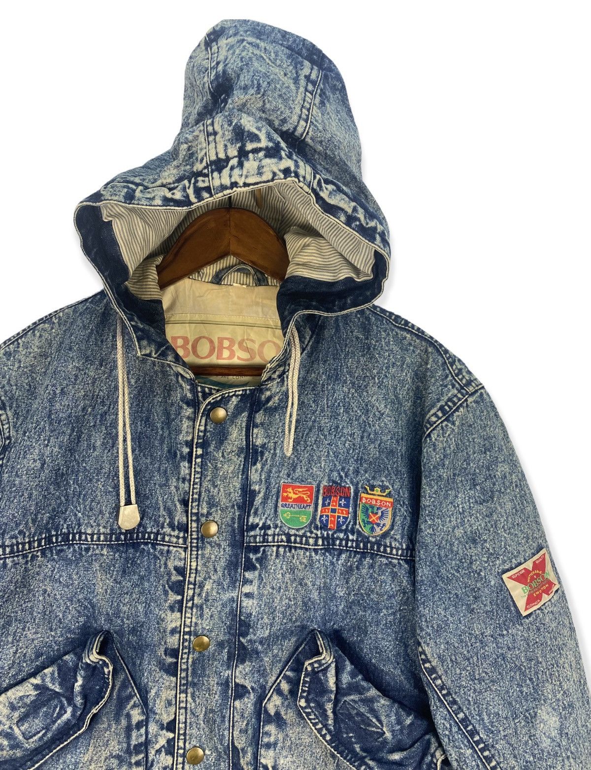 Vintage Vintage Bobson Denim Fly Jacket Size US S / EU 44-46 / 1 - 2 Thumbnail