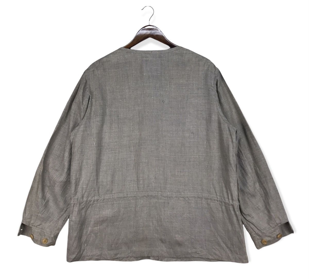 Yohji Yamamoto Vintage Yohji Yamamoto Linen Button Jacket Size US L / EU 52-54 / 3 - 4 Thumbnail