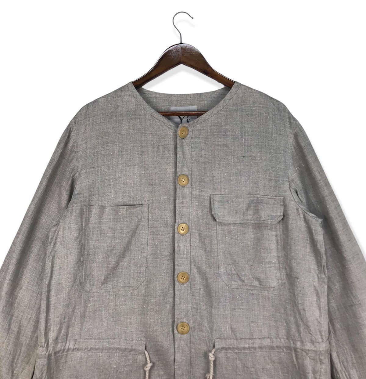 Yohji Yamamoto Vintage Yohji Yamamoto Linen Button Jacket Size US L / EU 52-54 / 3 - 2 Thumbnail