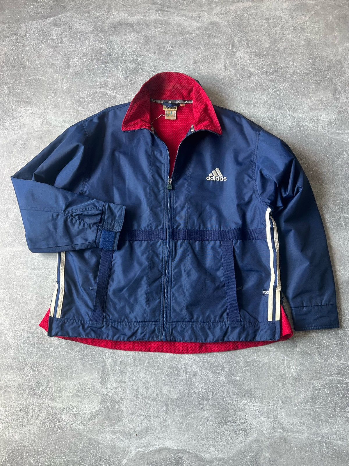 Vintage 90s Vintage Adidas Blue Nylon Zip Jacket Size S - M Size US S / EU 44-46 / 1 - 1 Thumbnail
