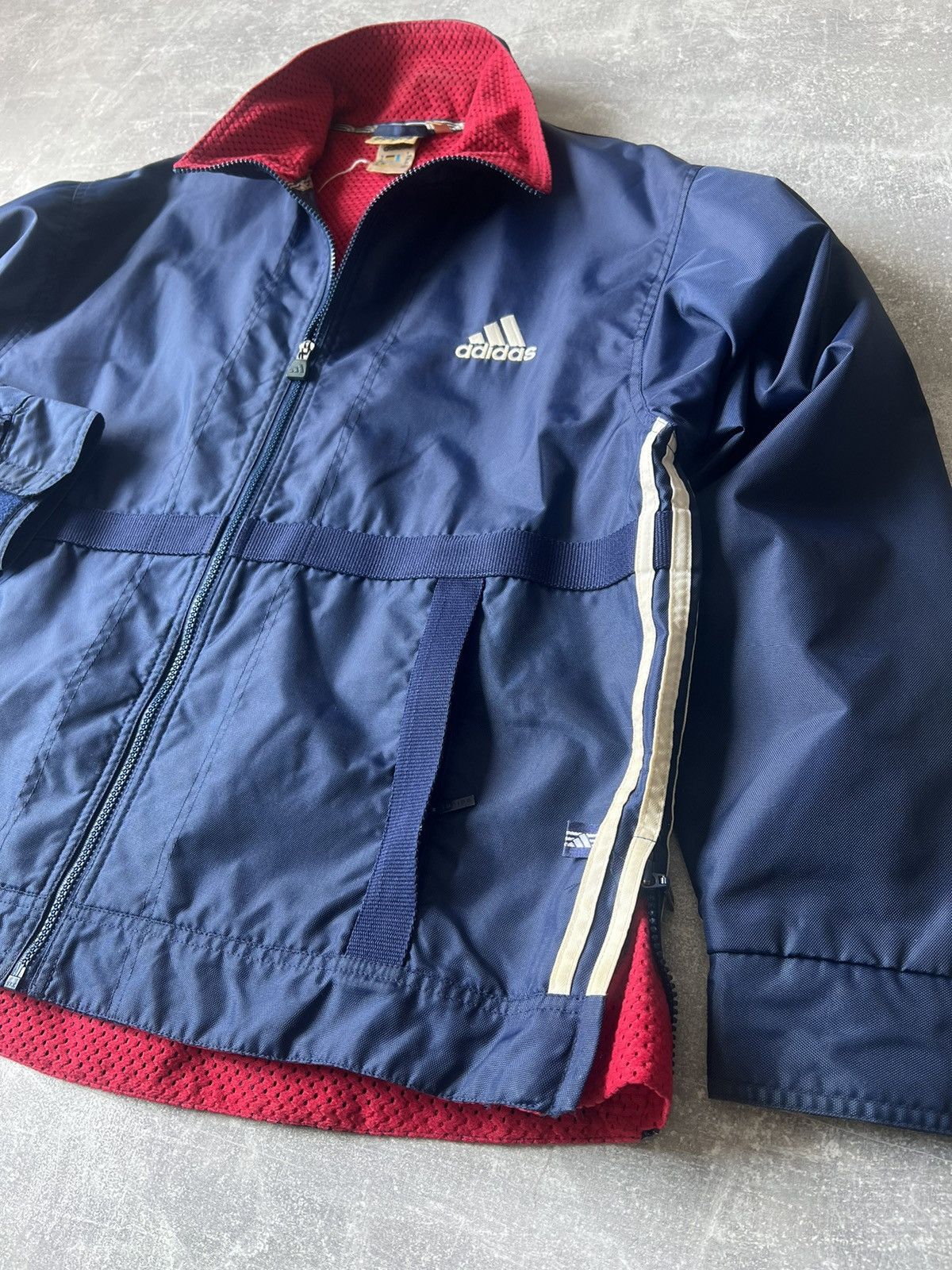 Vintage 90s Vintage Adidas Blue Nylon Zip Jacket Size S - M Size US S / EU 44-46 / 1 - 3 Thumbnail