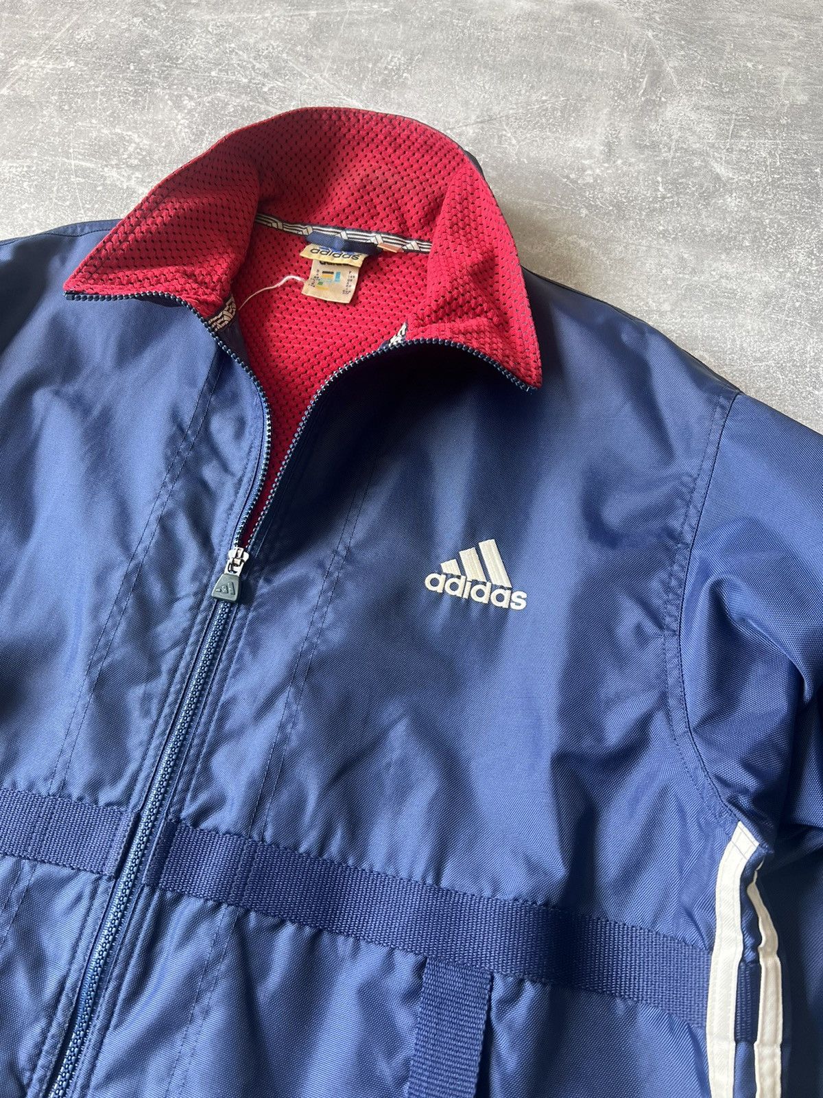 Vintage 90s Vintage Adidas Blue Nylon Zip Jacket Size S - M Size US S / EU 44-46 / 1 - 5 Thumbnail