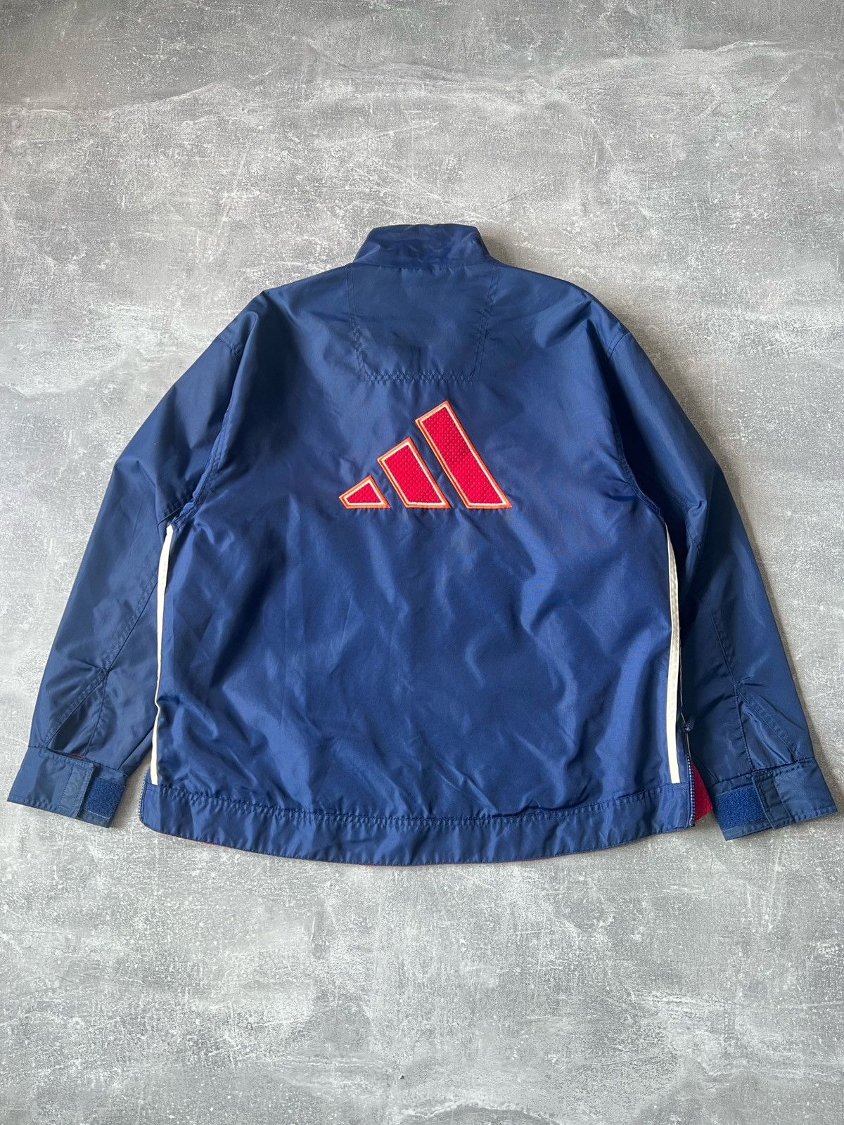 Vintage 90s Vintage Adidas Blue Nylon Zip Jacket Size S - M Size US S / EU 44-46 / 1 - 2 Thumbnail