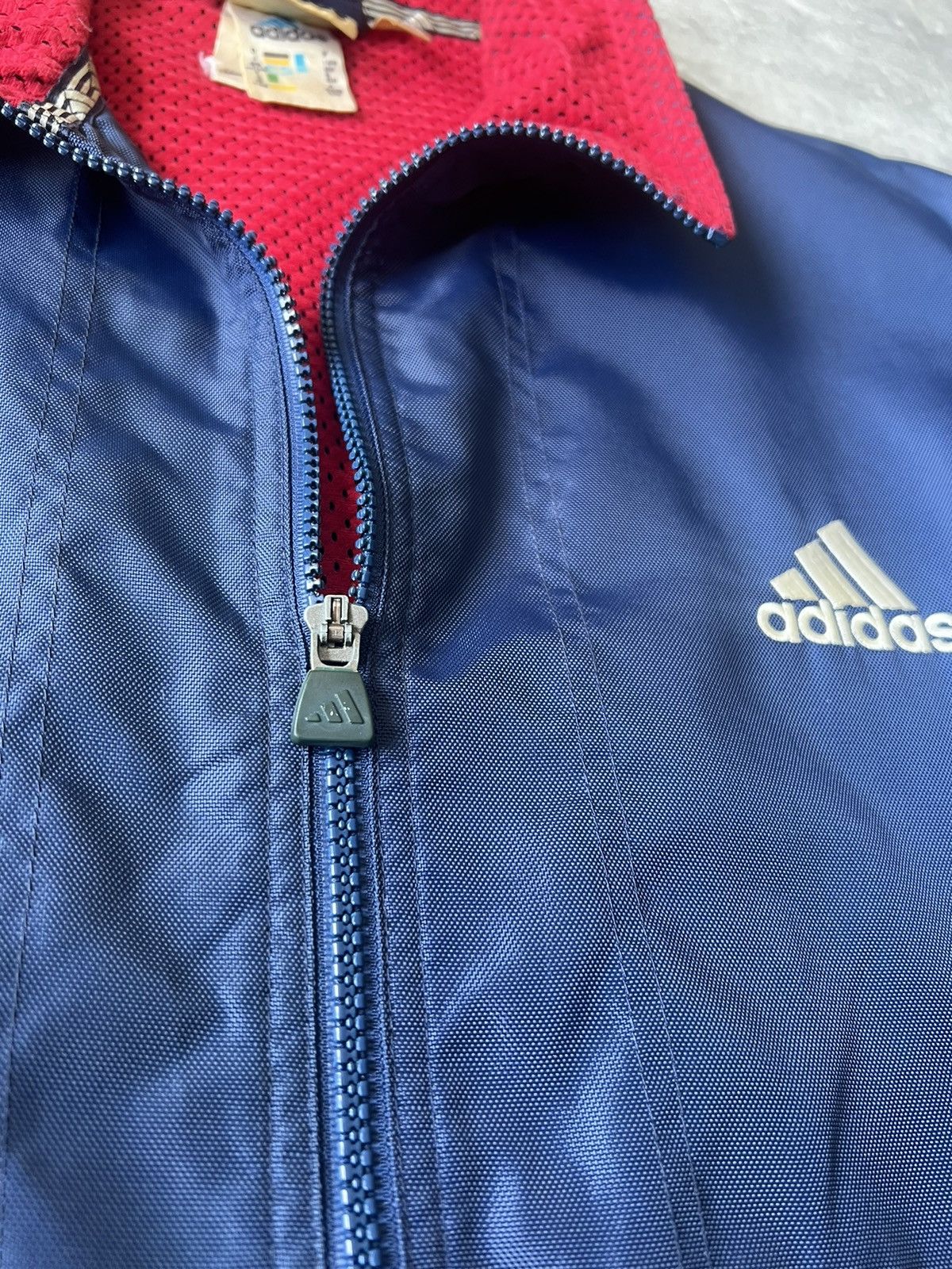 Vintage 90s Vintage Adidas Blue Nylon Zip Jacket Size S - M Size US S / EU 44-46 / 1 - 6 Thumbnail