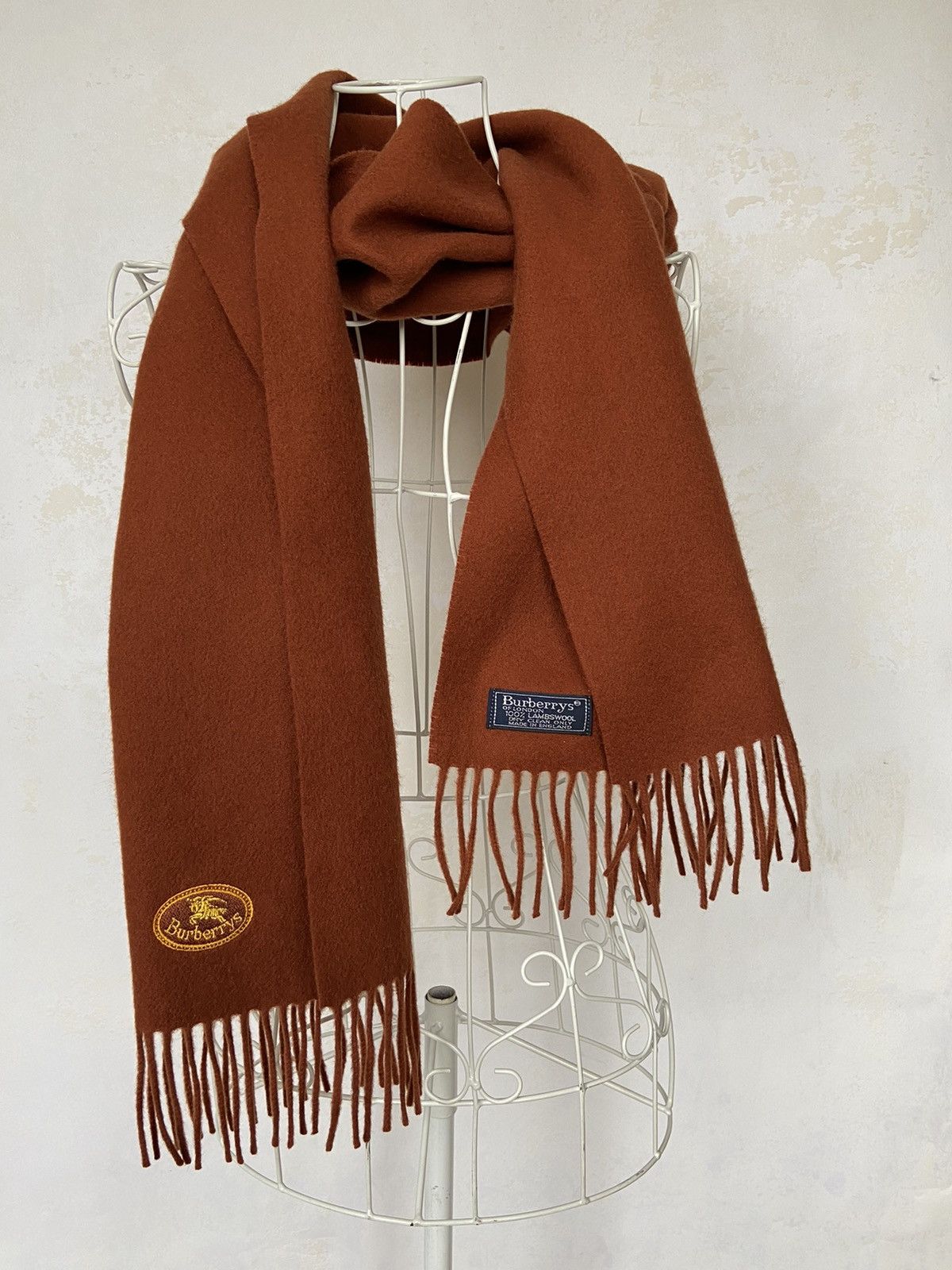 Burberry NEW! Burberry of London Embroidered Crest Scarf Size ONE SIZE - 1 Thumbnail