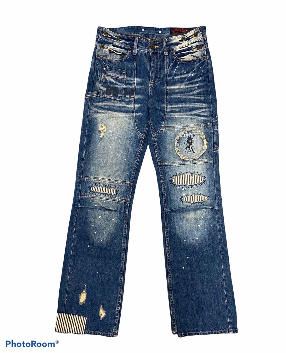 Japanese Brand × Seditionaries × Vintage Tokyo Underground Japan Patches Distressed Punk Design Jeans Size US 31 - 1 Thumbnail