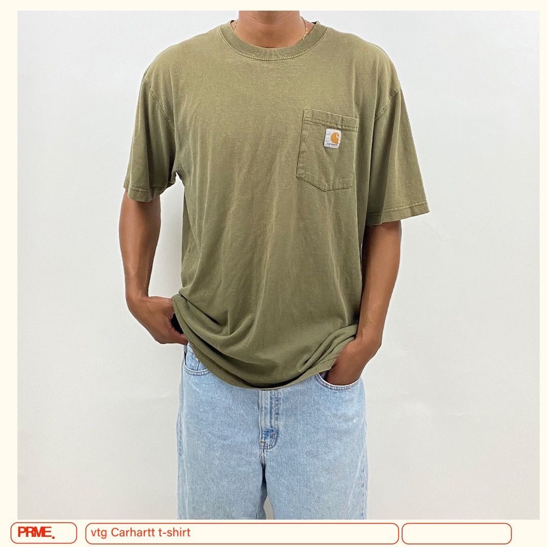 Carhartt × Vintage vintage Y2K CARHARTT Faded Logo Pocket t-shirt Size US L / EU 52-54 / 3 - 3 Thumbnail