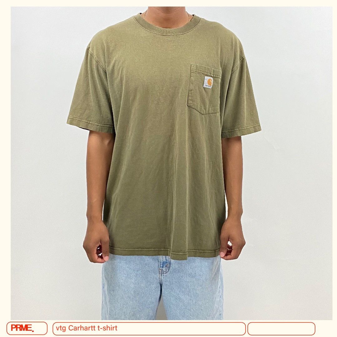 Carhartt × Vintage vintage Y2K CARHARTT Faded Logo Pocket t-shirt Size US L / EU 52-54 / 3 - 2 Thumbnail