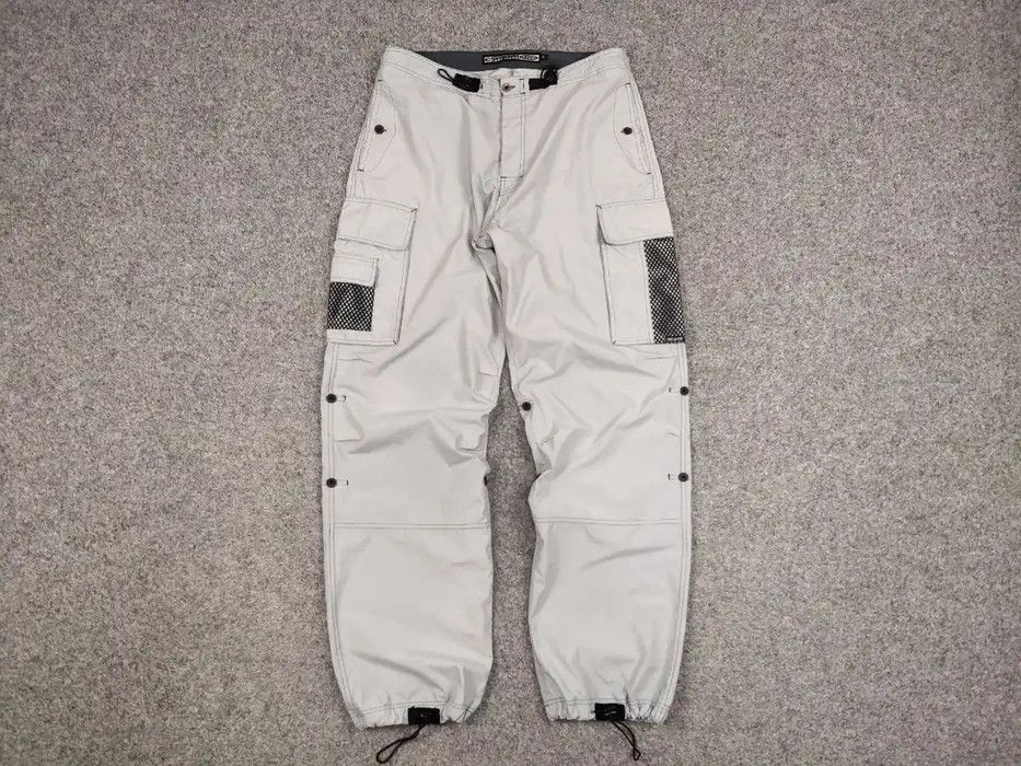 Japanese Brand Vintage 90's Japanese gray Cargo parachute Baggy Light Pants Size US 36 / EU 52 - 5 Thumbnail
