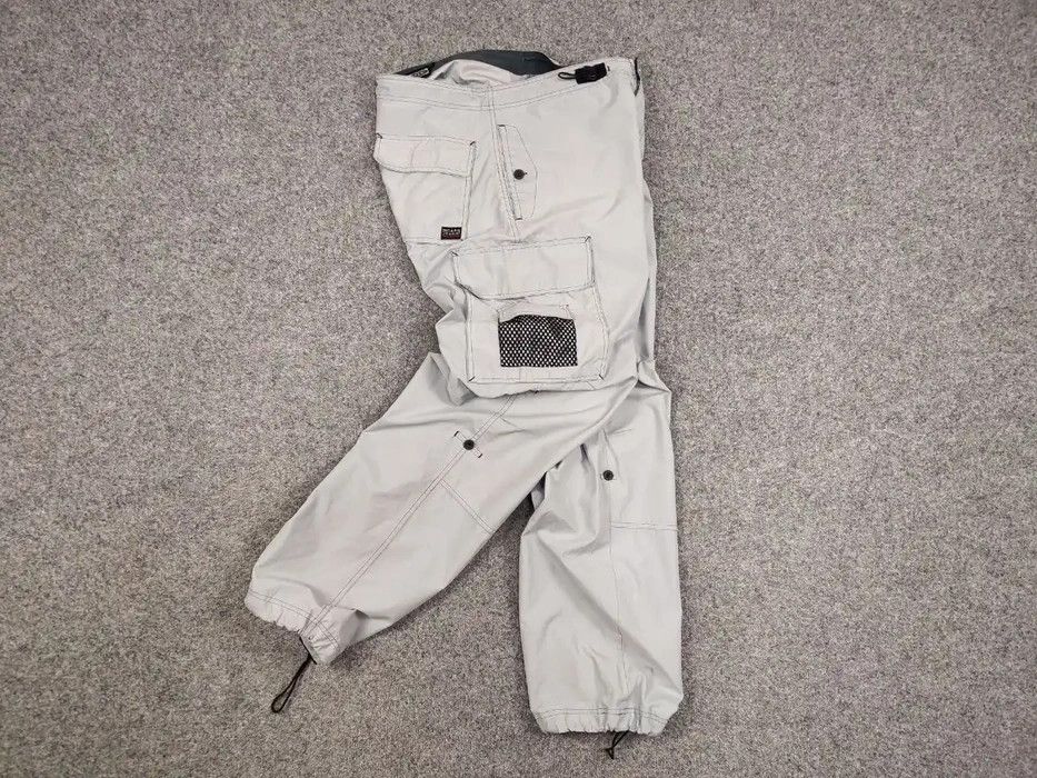 Japanese Brand Vintage 90's Japanese gray Cargo parachute Baggy Light Pants Size US 36 / EU 52 - 6 Thumbnail