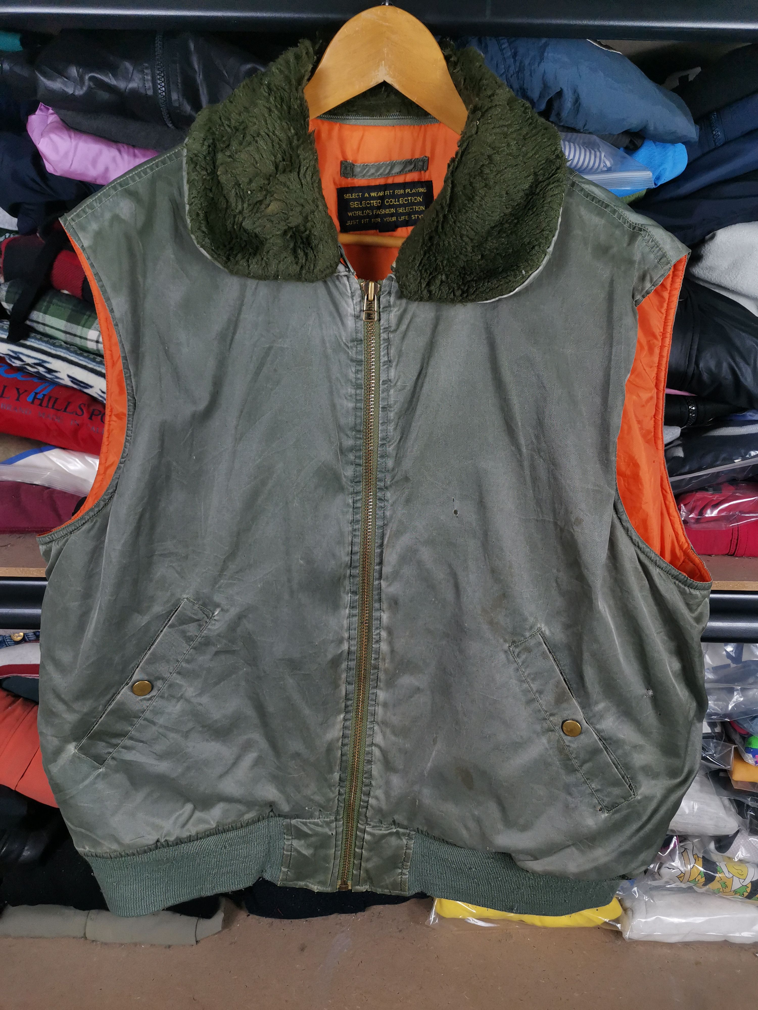 Vintage Vintage Military Bomber Vest Size US L / EU 52-54 / 3 - 1 Thumbnail