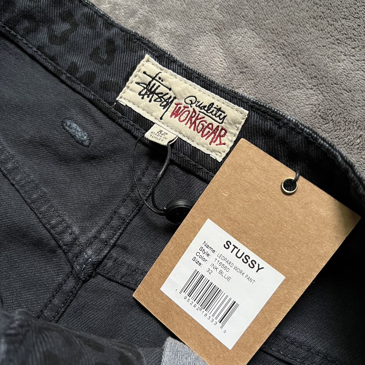 Stussy Stussy Leopard Double Knee Work Pants - Ink Blue Size US 32 / EU 48 - 3 Thumbnail