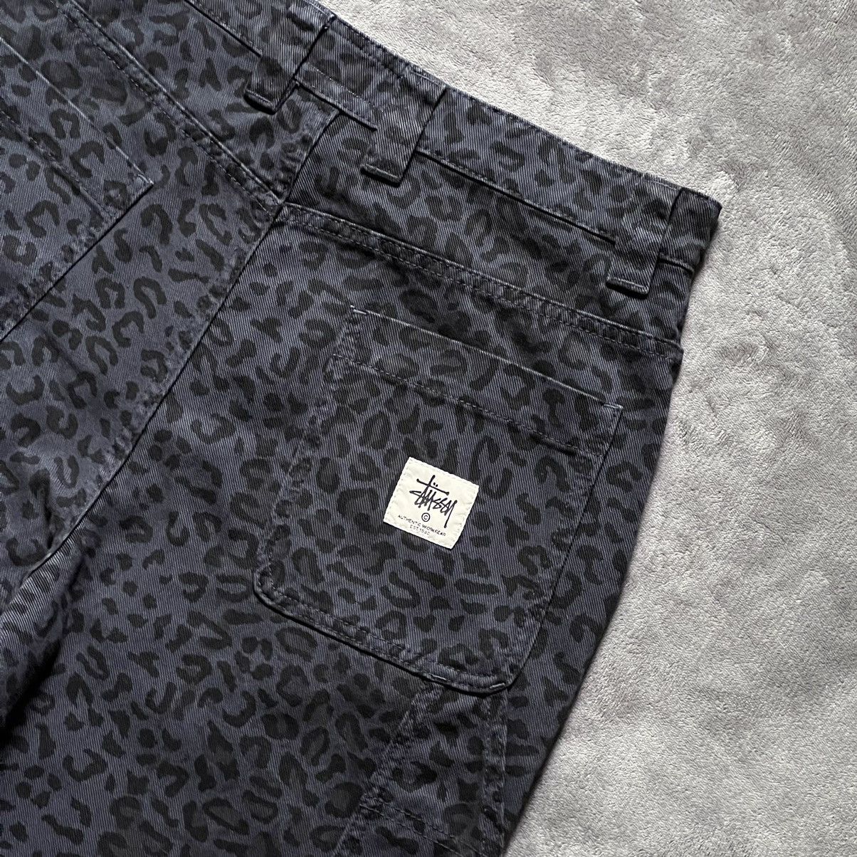 Stussy Stussy Leopard Double Knee Work Pants - Ink Blue Size US 32 / EU 48 - 4 Thumbnail