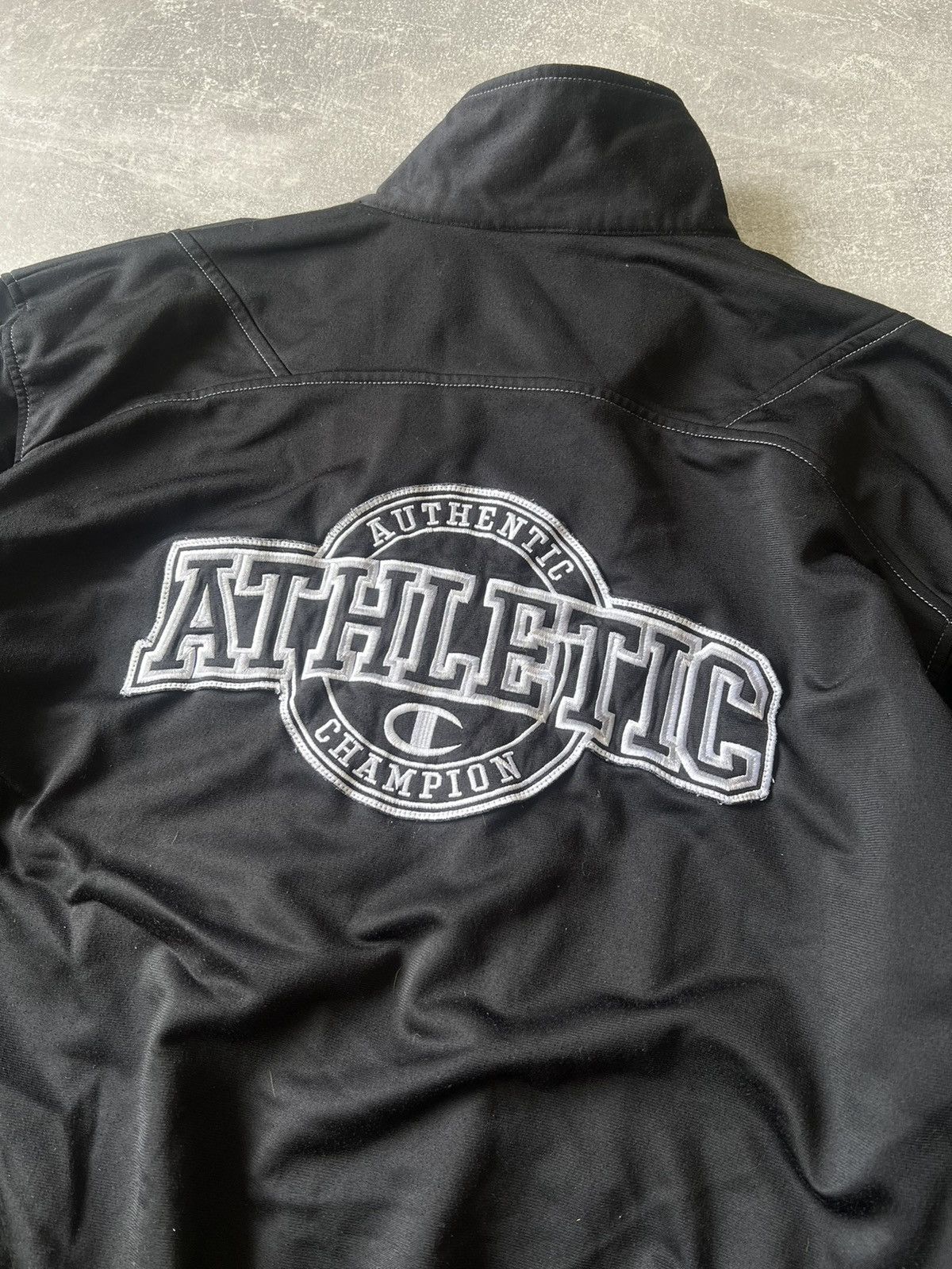 Champion Vintage Champion Black Track Top Big Logo Jacket M - L Size US L / EU 52-54 / 3 - 4 Thumbnail