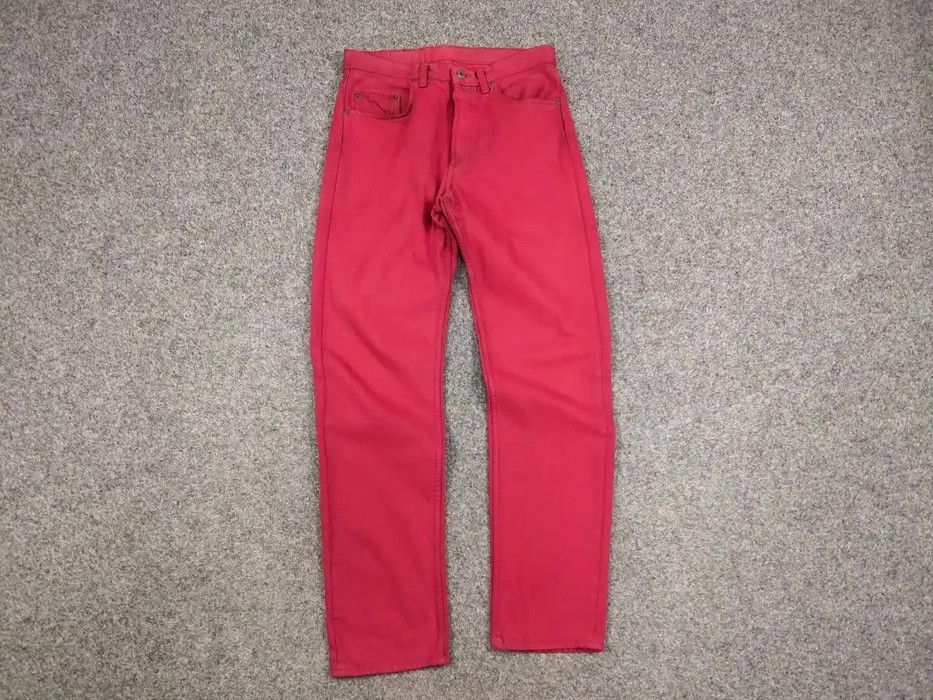Levi's Rare Vintage 80's Levis 501 Made in Canada Red Denim Jeans Size US 33 - 6 Thumbnail