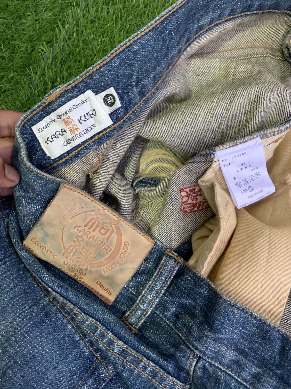 Japanese Brand Vintage Japanese Brand Embroidery Fish Koi Jeans Size US 34 / EU 50 - 11 Thumbnail