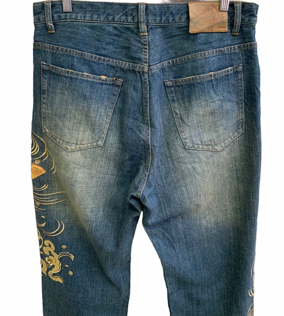 Japanese Brand Vintage Japanese Brand Embroidery Fish Koi Jeans Size US 34 / EU 50 - 9 Thumbnail