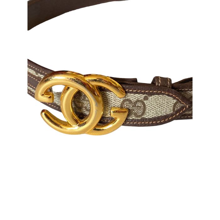 Gucci Gucci Vintage Skinny Belt Beiges Brown PVC 422596 Grailed
