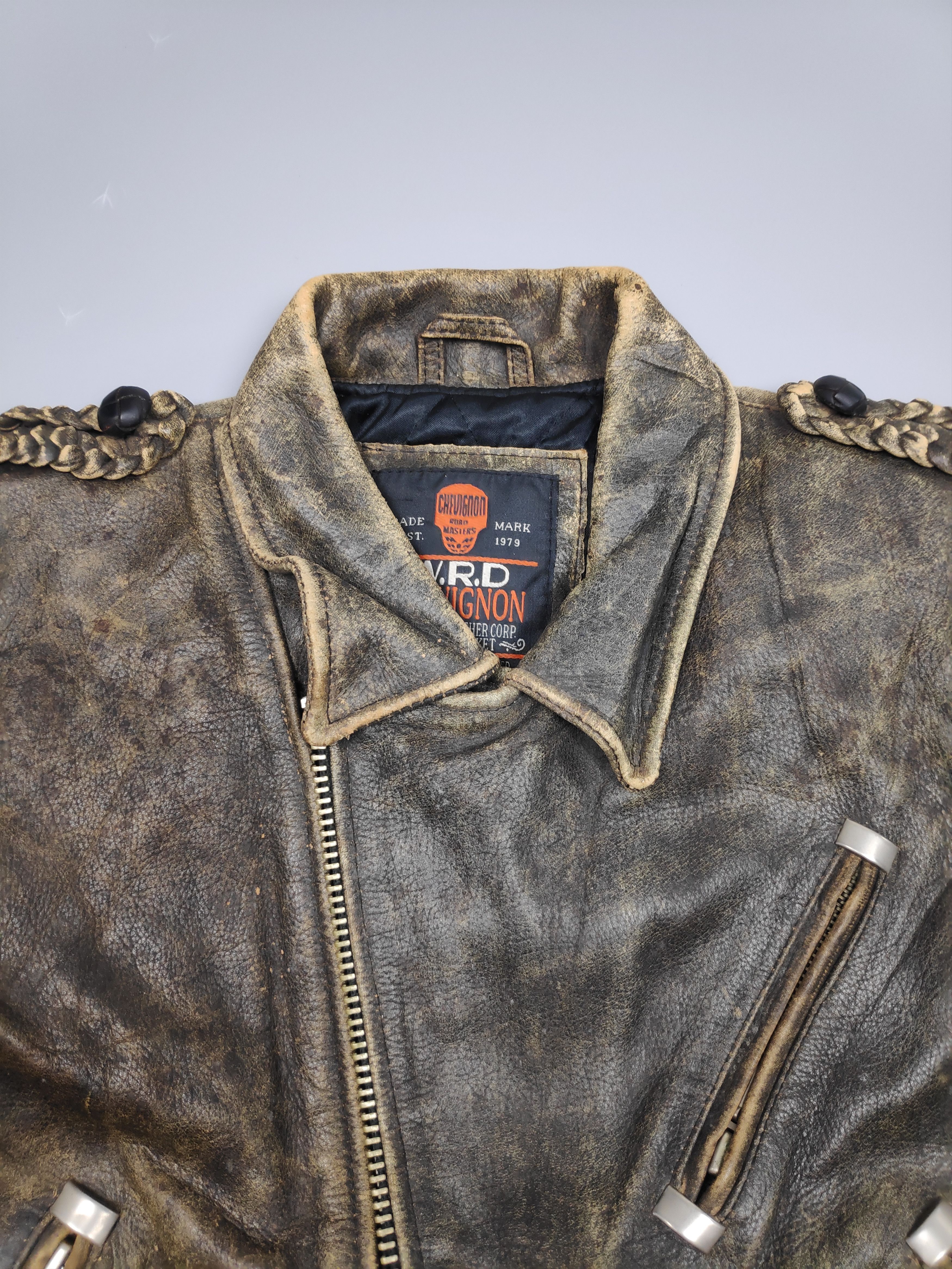 Chevignon VINTAGE LEATHER JACKET CHEVIGNON Size US S / EU 44-46 / 1 - 11 Thumbnail