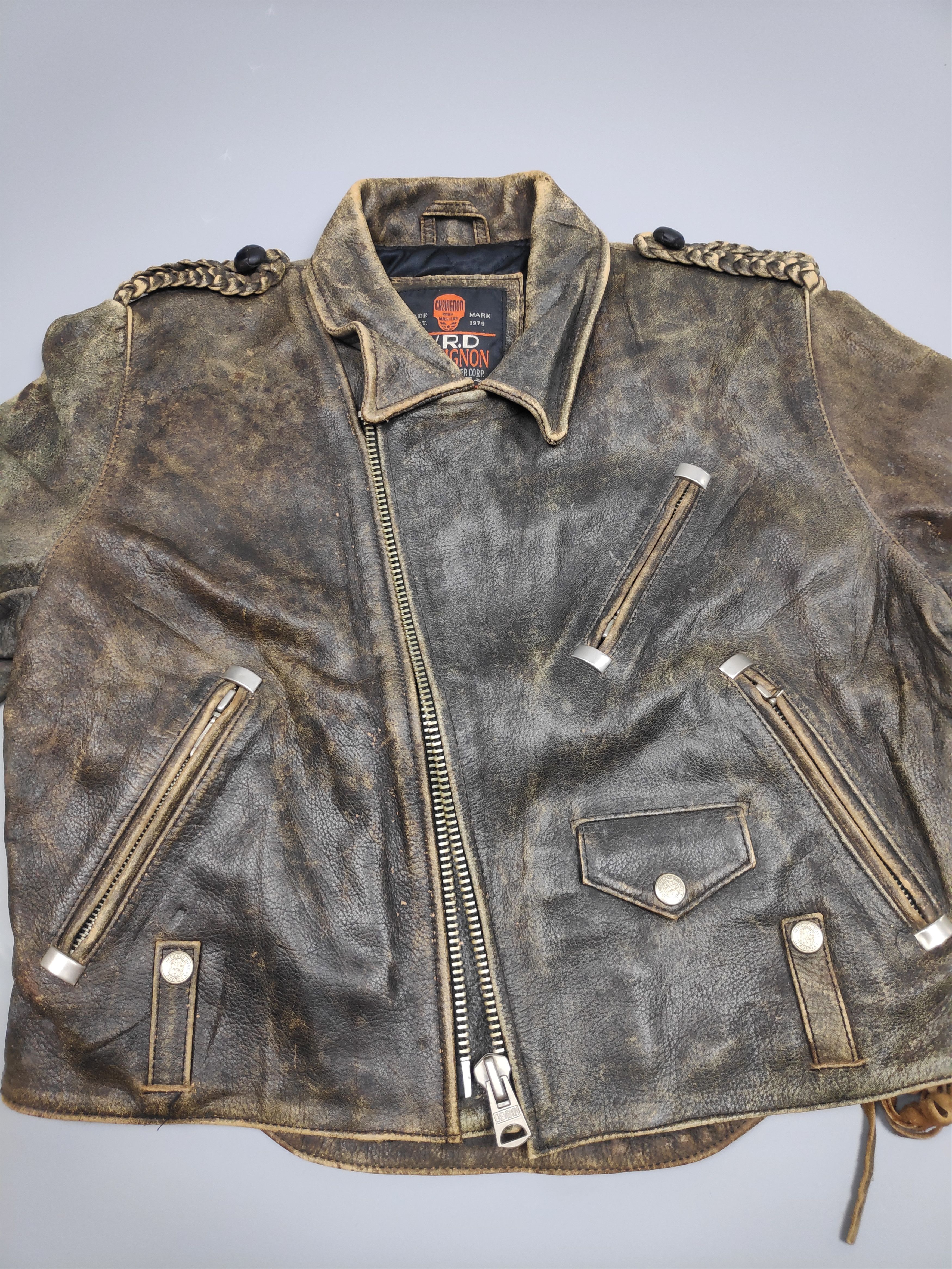 Chevignon VINTAGE LEATHER JACKET CHEVIGNON Size US S / EU 44-46 / 1 - 10 Thumbnail