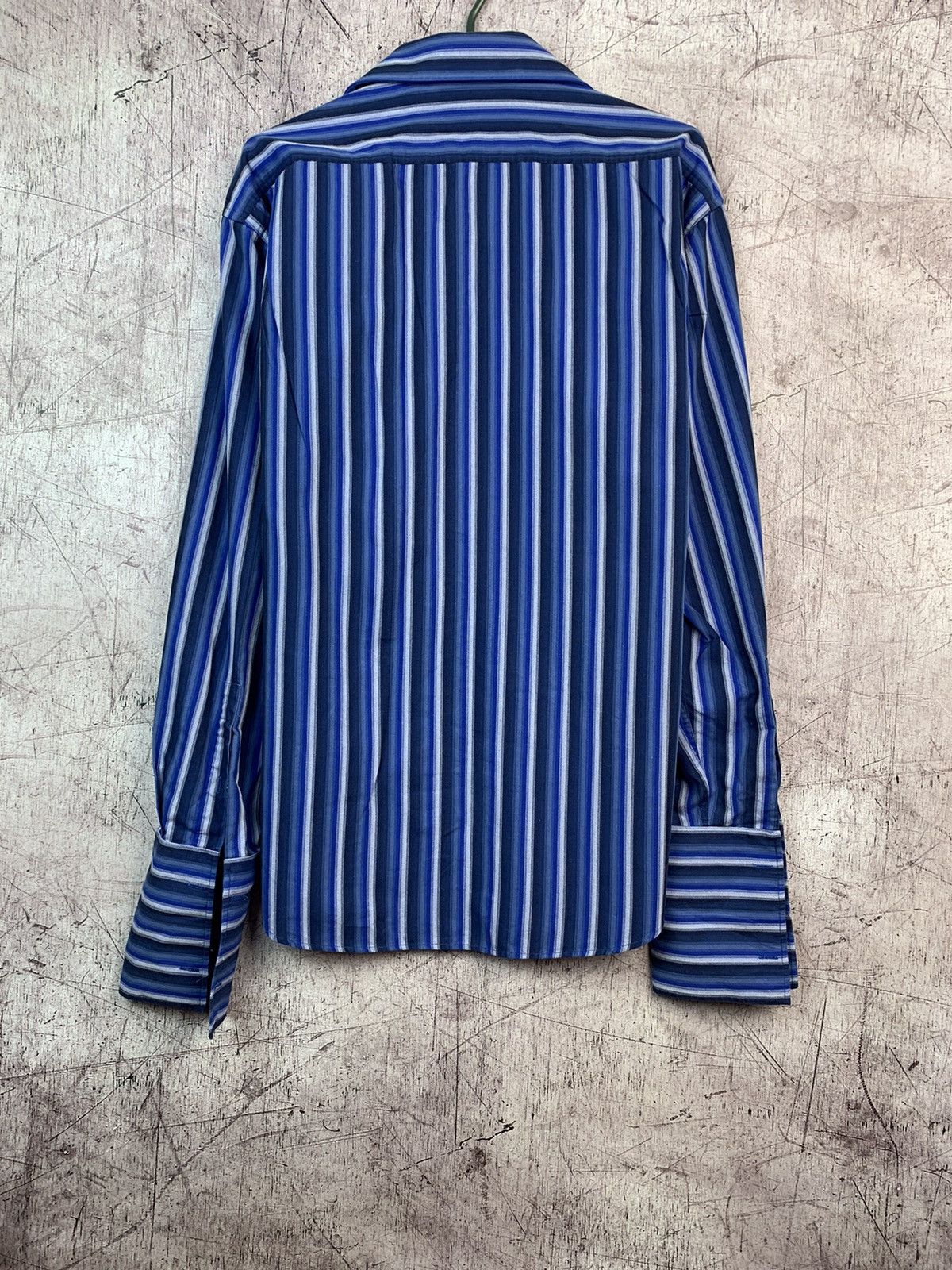 Yves Saint Laurent Yves Saint Laurent Mens Long Sleeve Striped Shirt Size US L / EU 52-54 / 3 - 2 Thumbnail