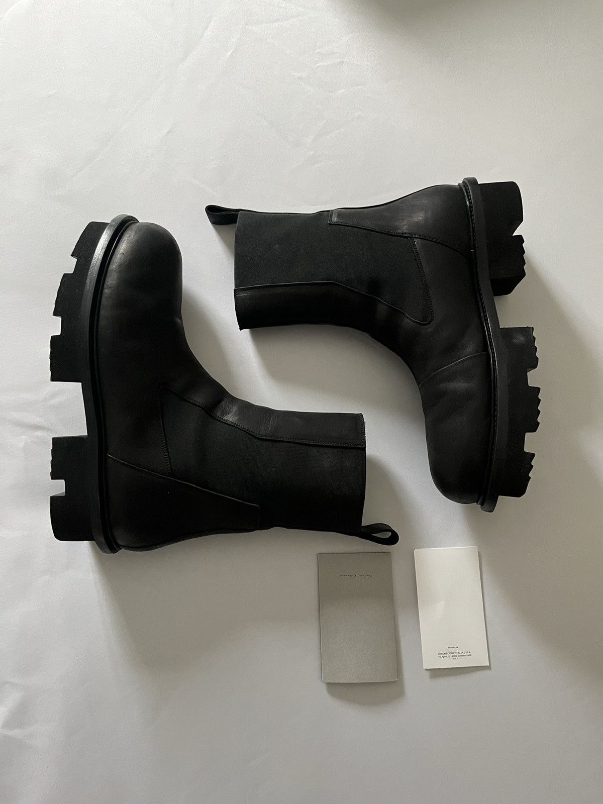 image of Rick Owens Megatooth Bozo Boots in Black, Men's (Size 12)