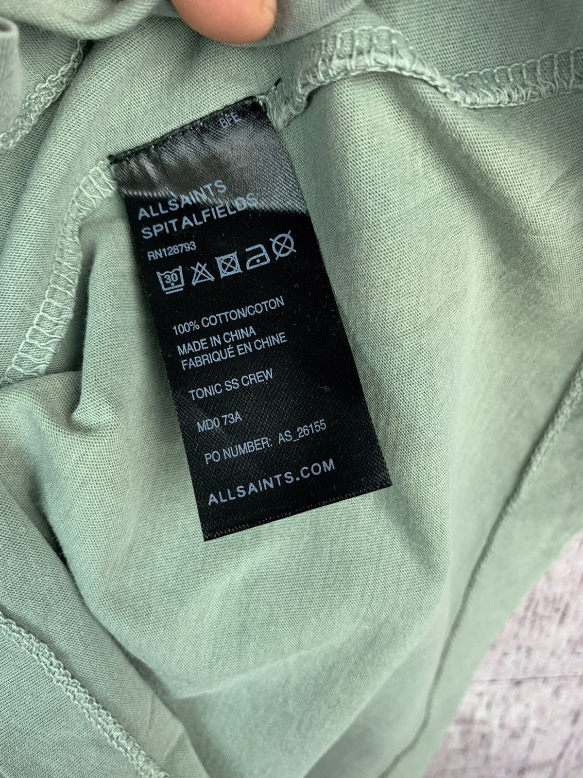 Allsaints Allsaints Mens Tonic SS Crew T Shirt Size US XS / EU 42 / 0 - 3 Thumbnail