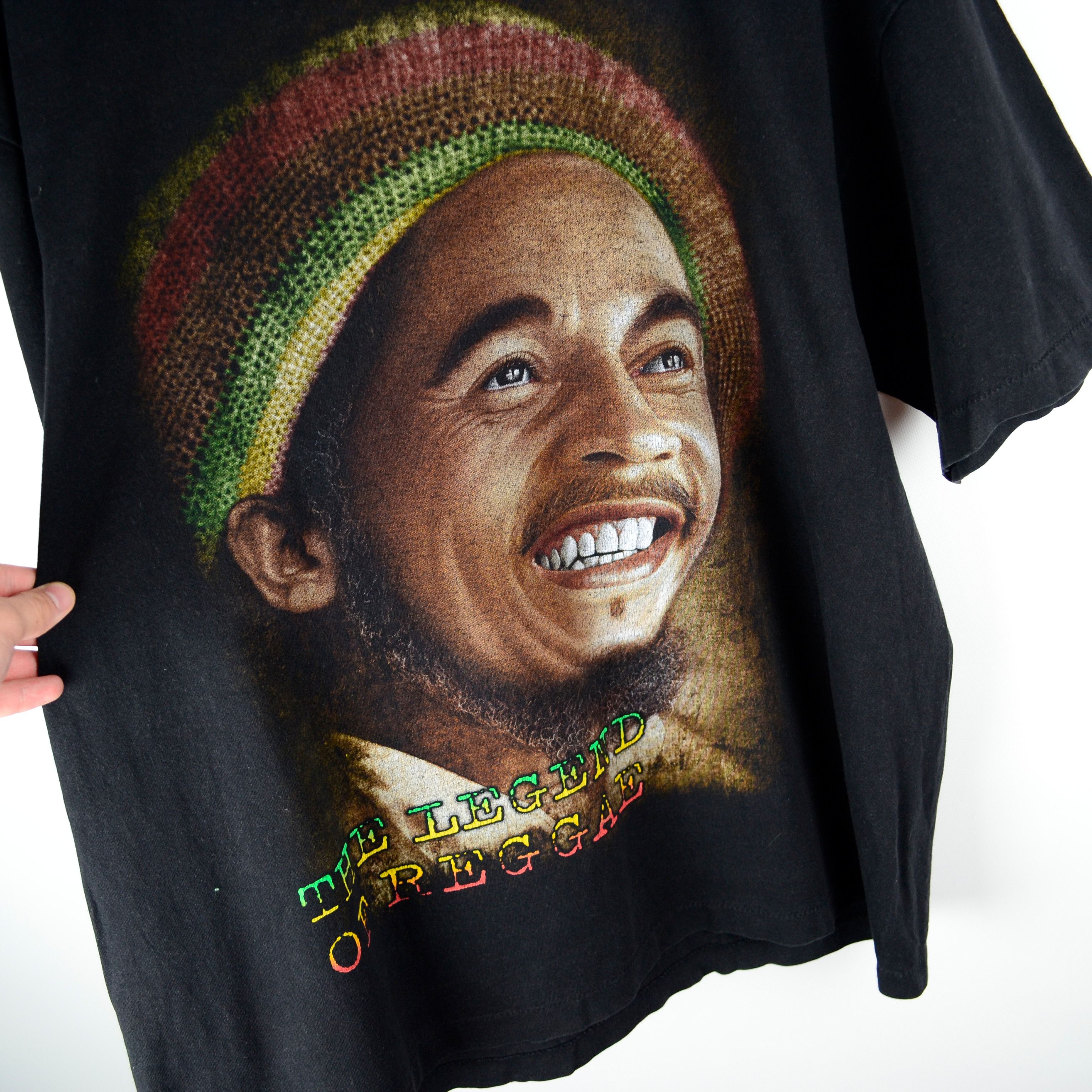 Other Baby Marley vintage t-shirt 90s single stitch black faded Size US XL / EU 56 / 4 - 2 Thumbnail