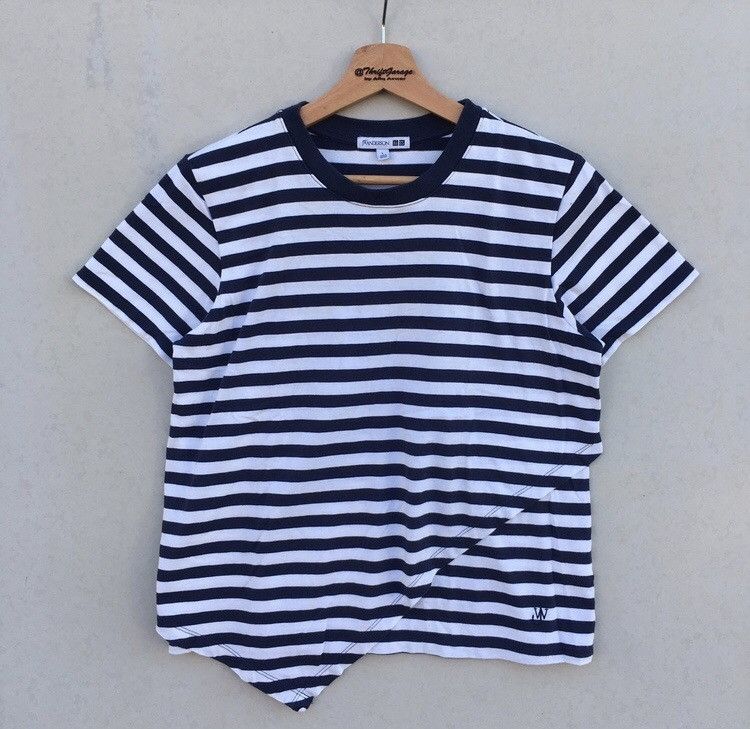 JW Anderson Dont buy yet ! Uniqlo Assymetric Crop Stripe Tees Size US L / EU 52-54 / 3 - 1 Thumbnail