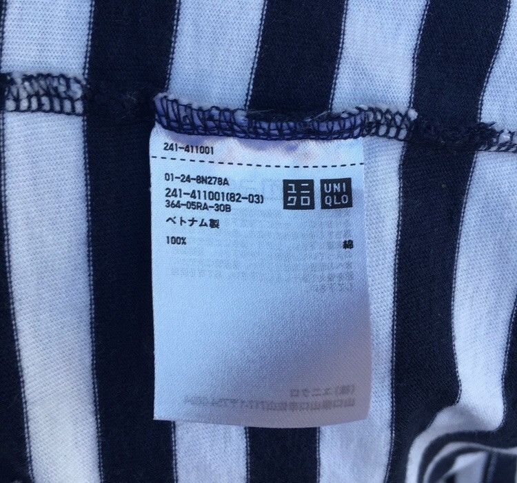 JW Anderson Dont buy yet ! Uniqlo Assymetric Crop Stripe Tees Size US L / EU 52-54 / 3 - 8 Thumbnail