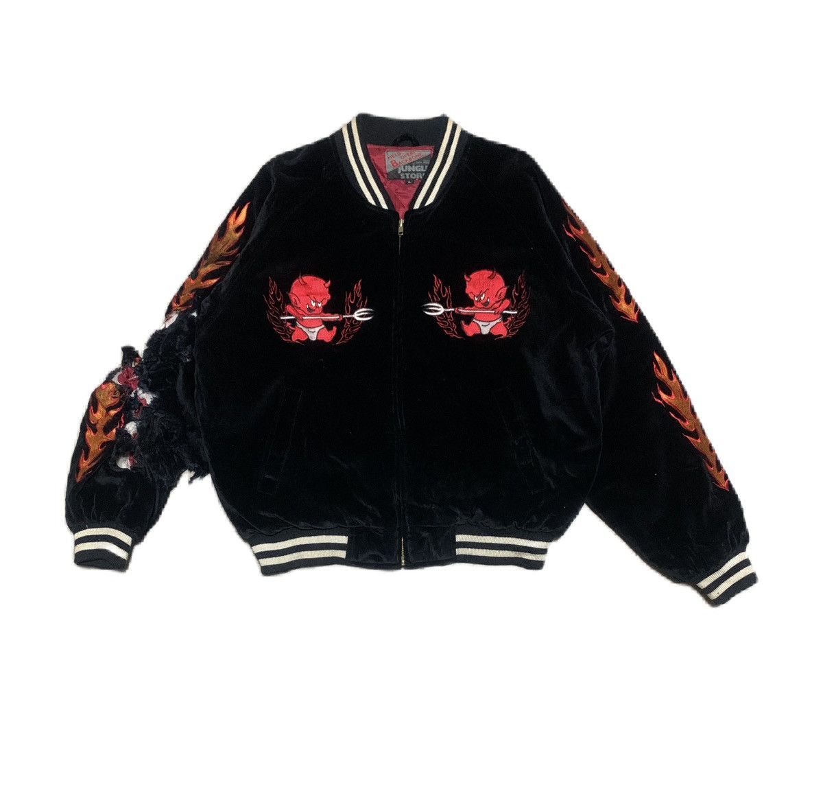 Japanese Brand Vintage Trashed Ted Company Sukajan Jacket Distressed Size US L / EU 52-54 / 3 - 2 Thumbnail
