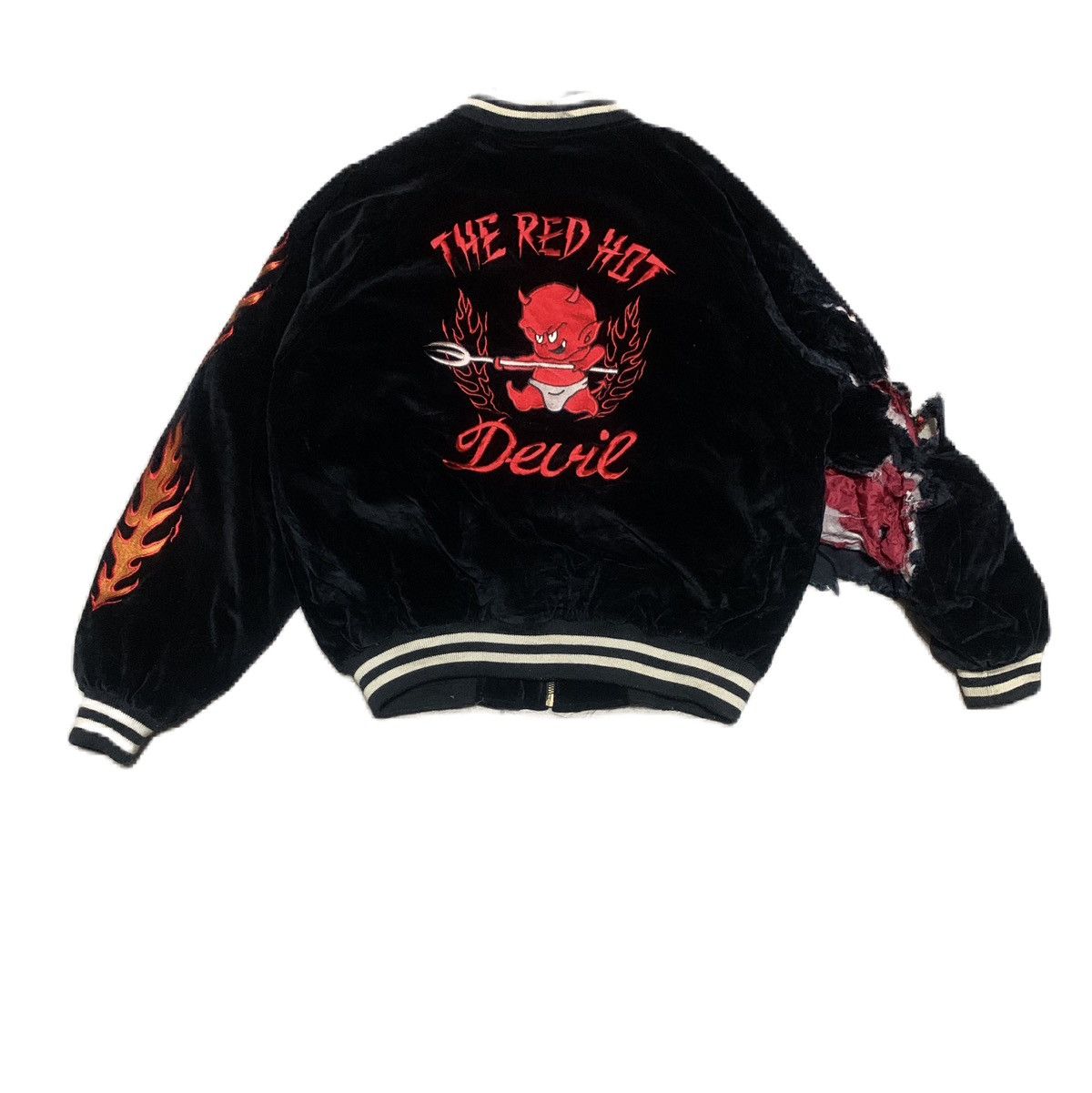 Japanese Brand Vintage Trashed Ted Company Sukajan Jacket Distressed Size US L / EU 52-54 / 3 - 1 Thumbnail