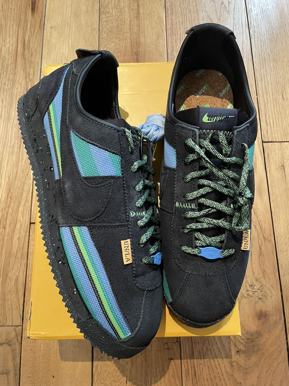 image of Nike Cortez Sp Union Off Noir 2022 Shoes in Black, Men's (Size 11)