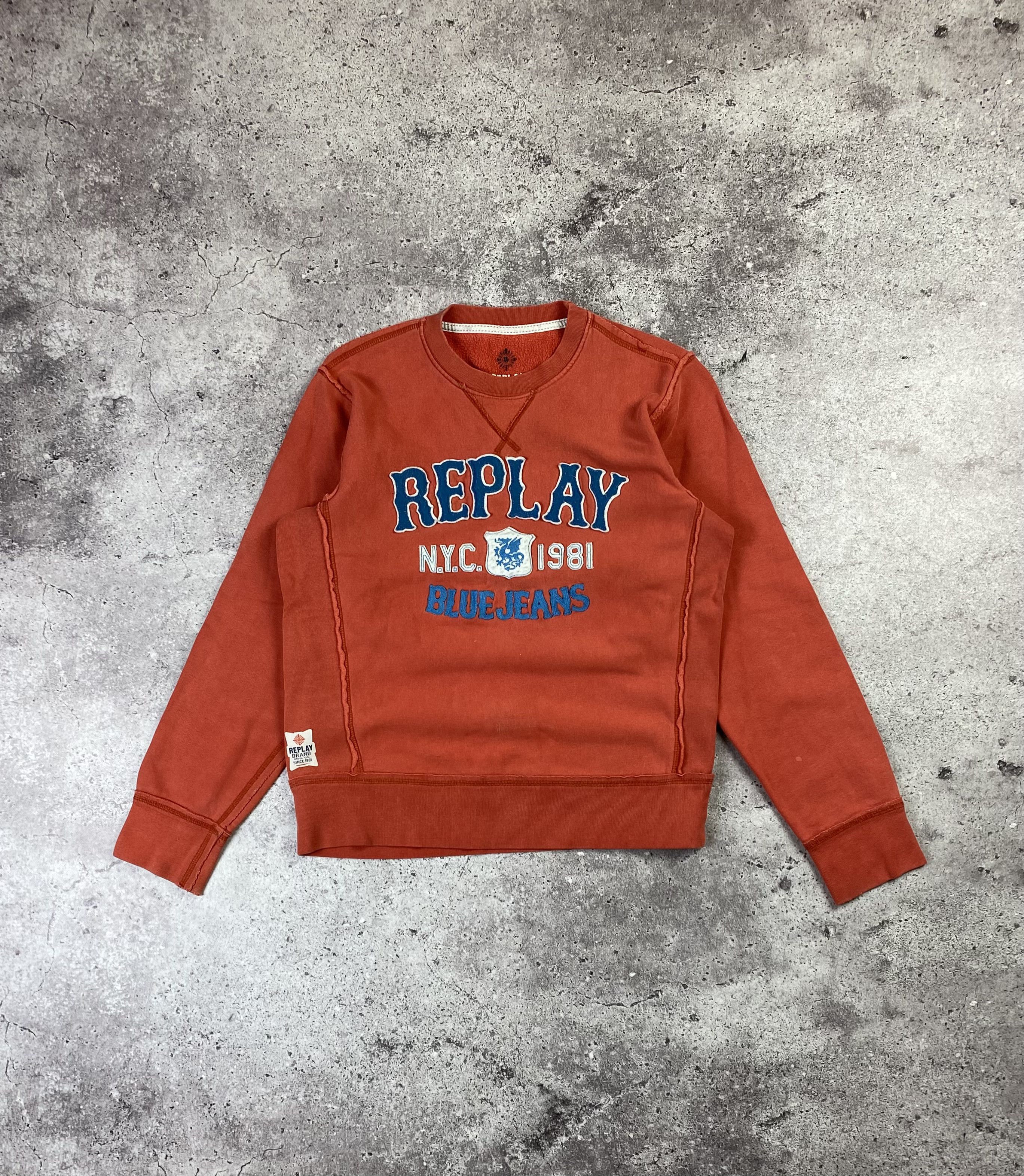 Replay × Vintage Vintage Replay Sweatshirt Big Spellout Logo Streetwear Y2K Size US M / EU 48-50 / 2 - 1 Thumbnail