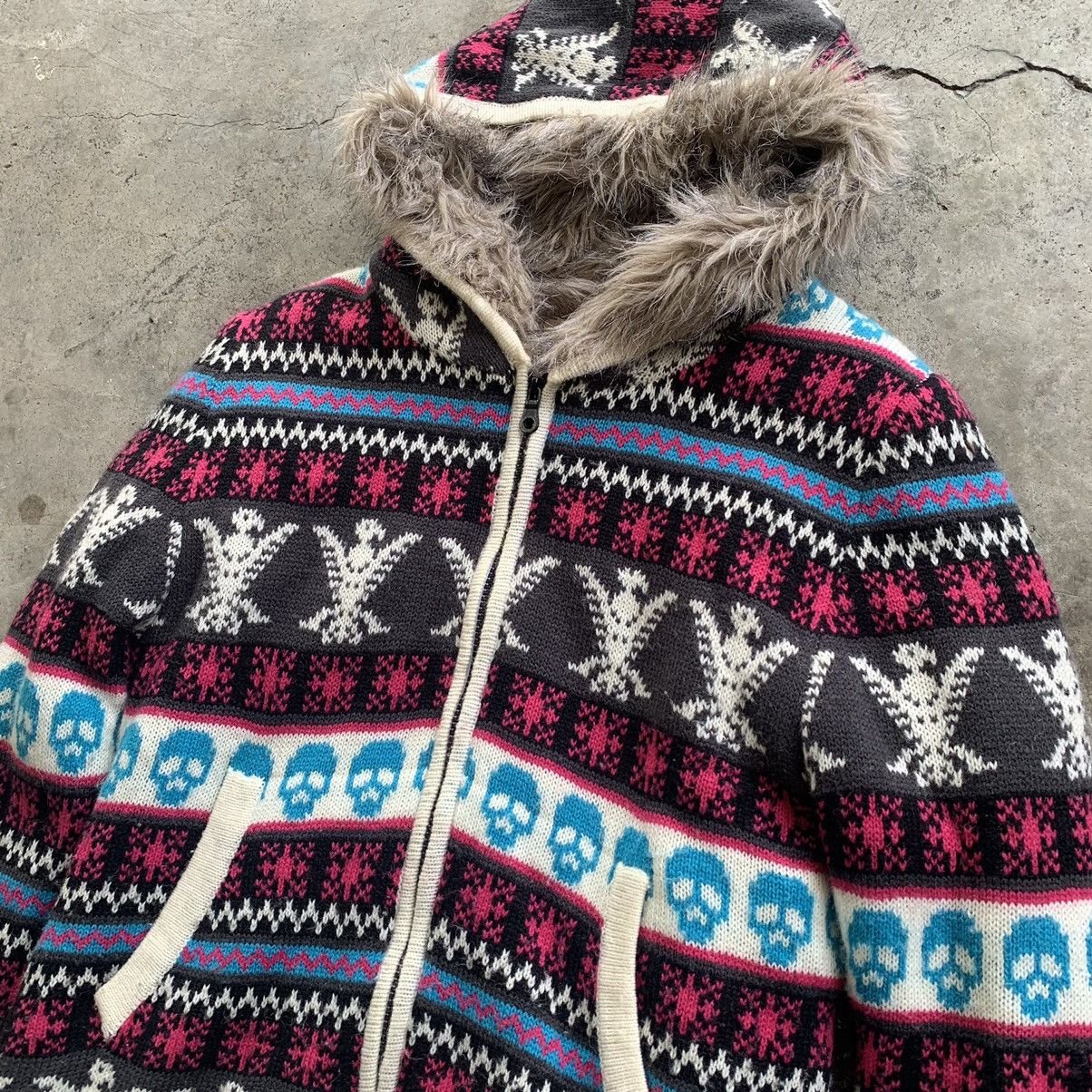 Japanese Brand Place Plan Red Label faux fur hoodie knitwear sweater jacket Size US M / EU 48-50 / 2 - 12 Thumbnail