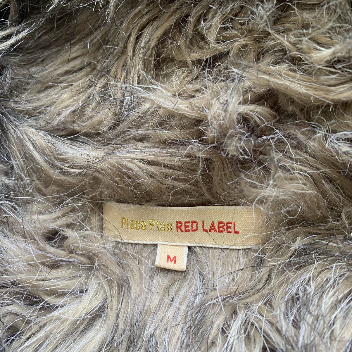 Japanese Brand Place Plan Red Label faux fur hoodie knitwear sweater jacket Size US M / EU 48-50 / 2 - 7 Thumbnail