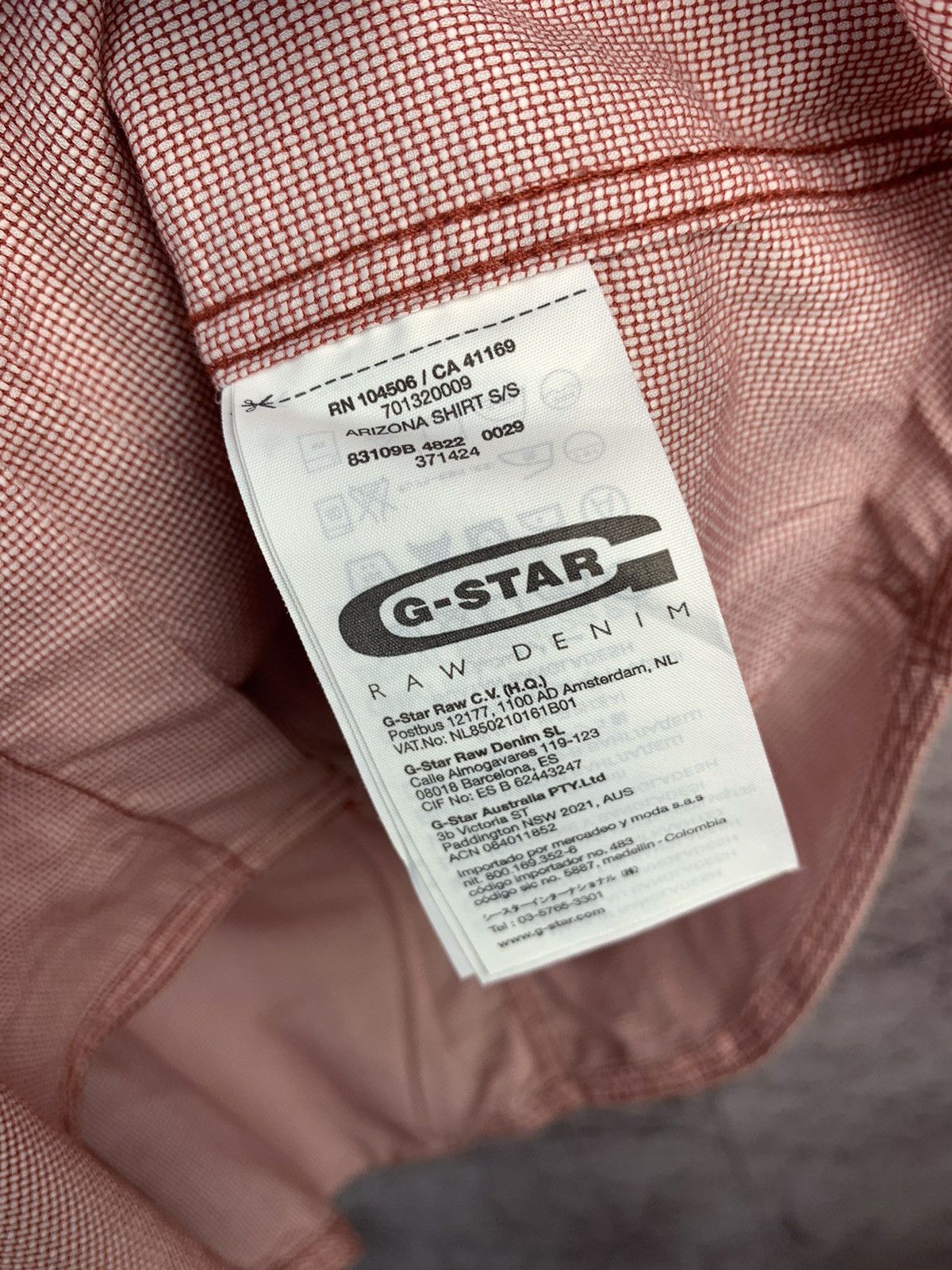 G-Star G Star Raw Mens Short Sleeve Shirt Size US M / EU 48-50 / 2 - 8 Thumbnail